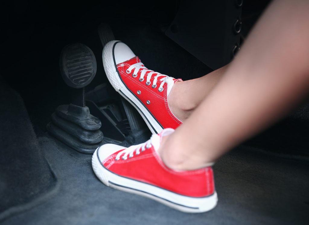 red shoes and brakes