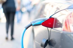 electric car being charged